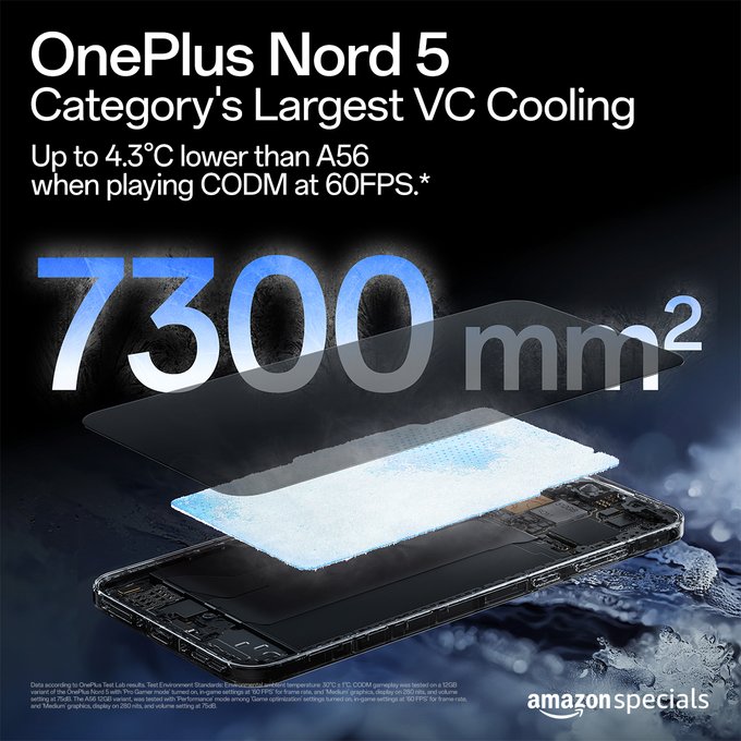 One plus Nord 5 Largest VC Cooling One plus Nord 5 Largest VC Cooling
