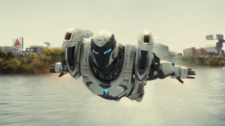 Ironheart suit flying on water Ironheart suit flying on water