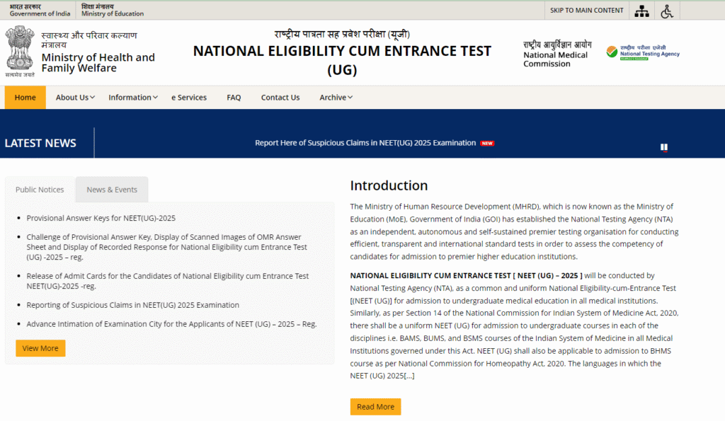 official website of neet ugc official website of neet ugc